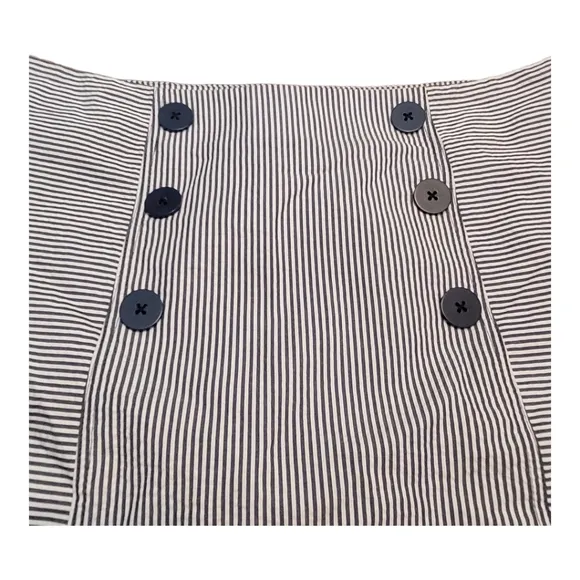 Urban Outfitters Sailorette Striped Mini Skirt NEW Faux Button Front Bib Panel