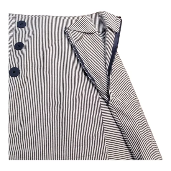 Urban Outfitters Sailorette Striped Mini Skirt NEW Faux Button Front Bib Panel