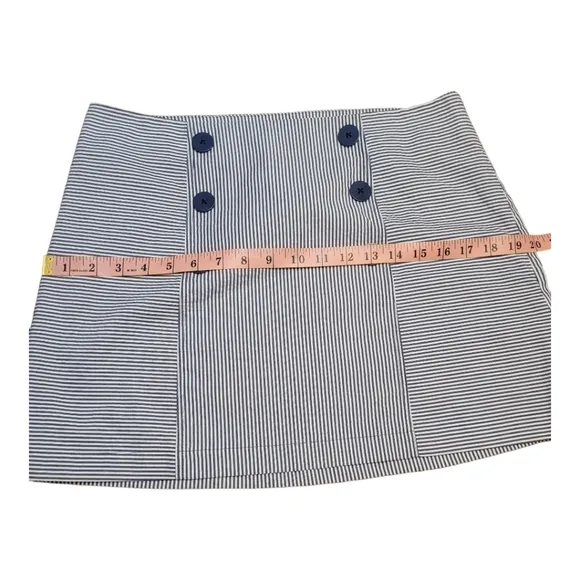 Urban Outfitters Sailorette Striped Mini Skirt NEW Faux Button Front Bib Panel