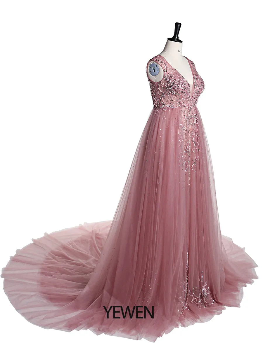 V Neck Beaded Maternity Dress for Photoshoot Elegant Sleeveless Maxi Dress Photography Gowns