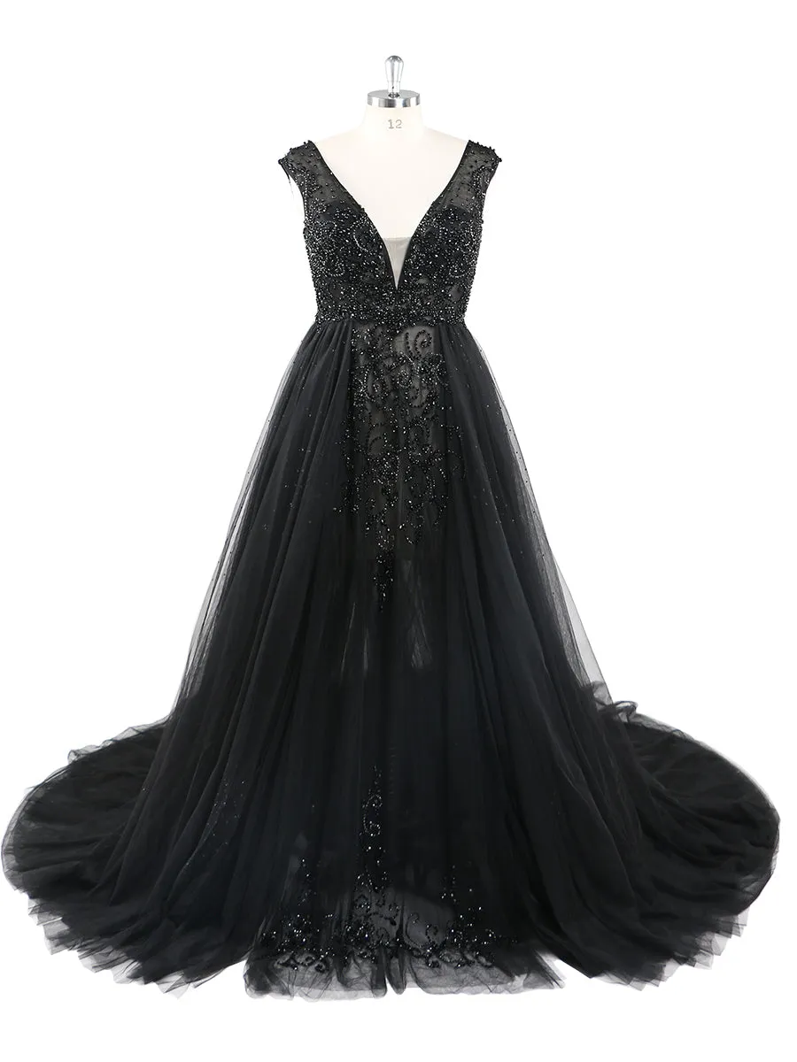 V Neck Beaded Maternity Dress for Photoshoot Elegant Sleeveless Maxi Dress Photography Gowns