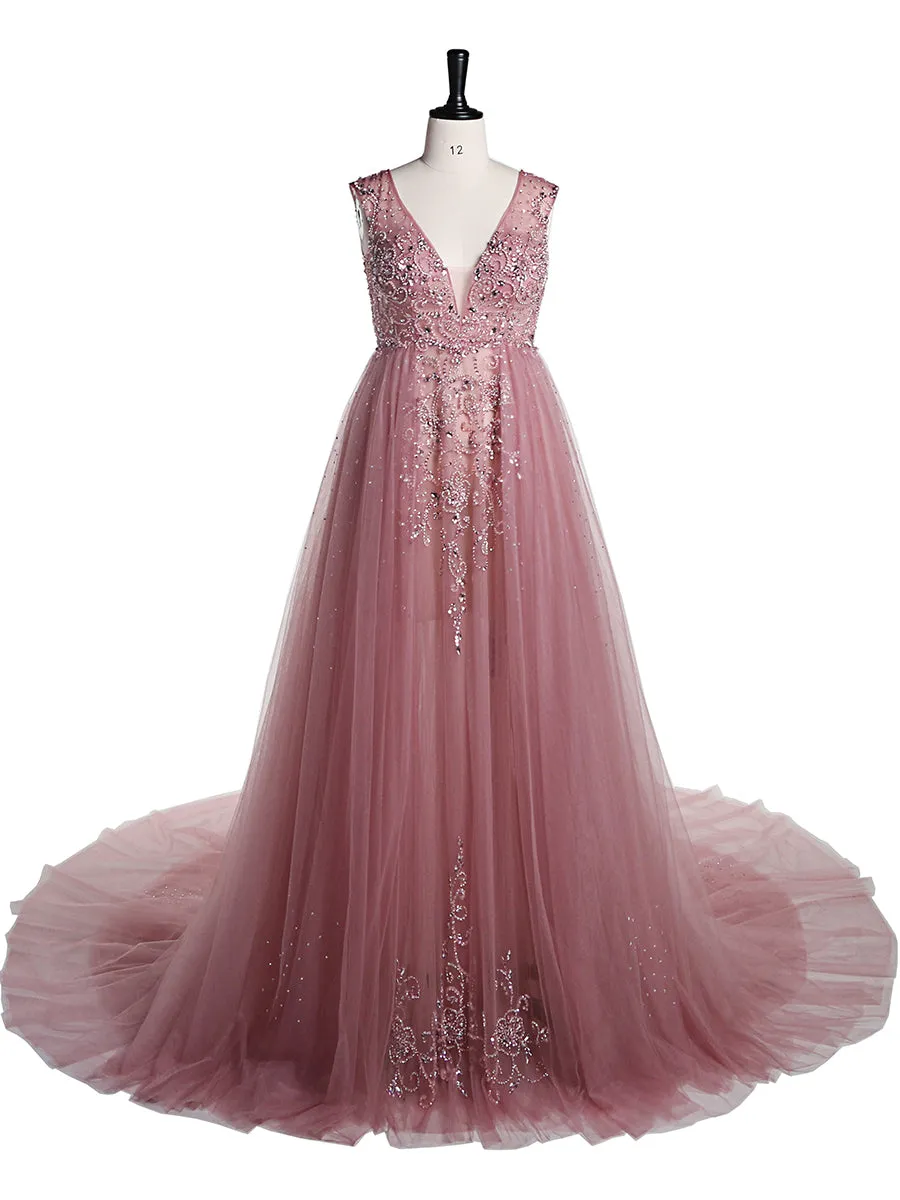 V Neck Beaded Maternity Dress for Photoshoot Elegant Sleeveless Maxi Dress Photography Gowns