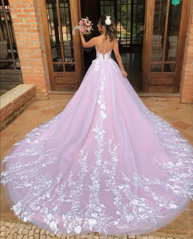 V Neck White Lace Long Prom Dresses, Long White Lace Formal Evening Dresses, Lace Ball