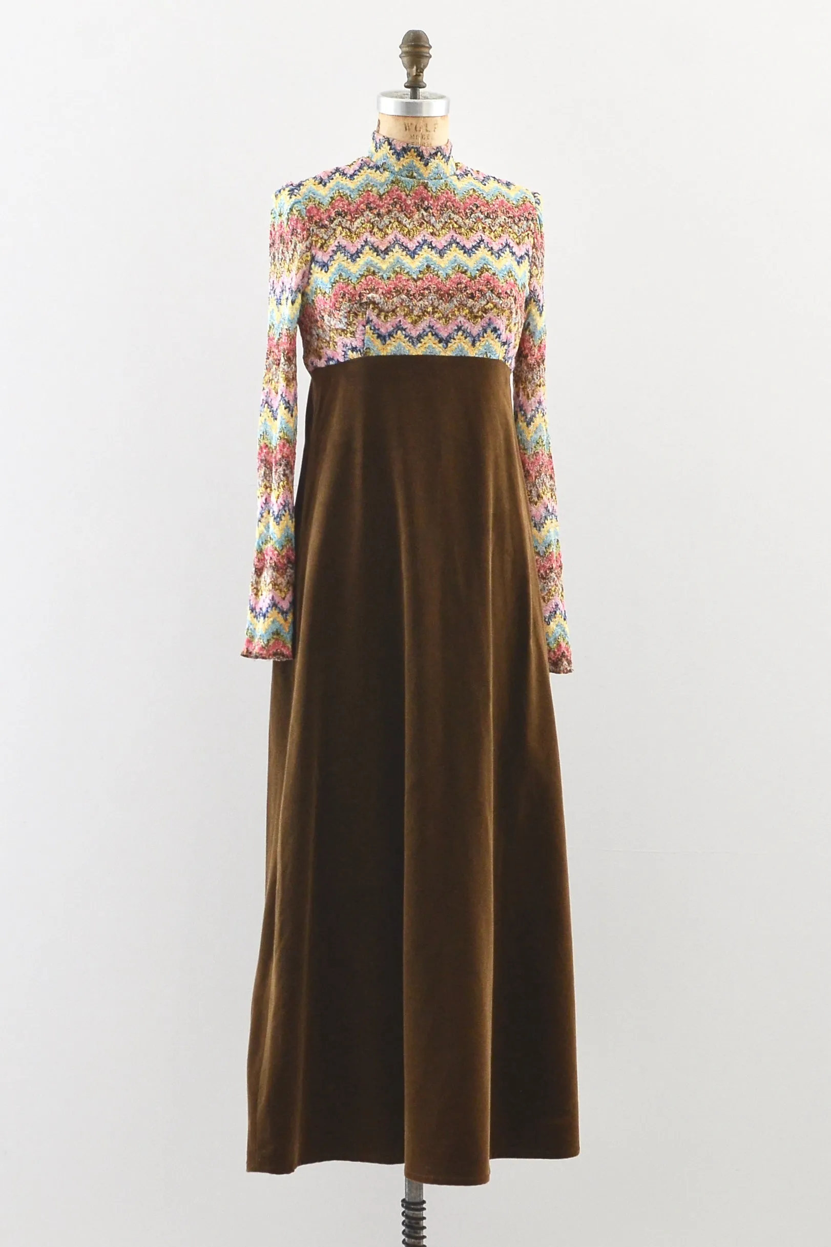 Velveteen Maxi Dress / S