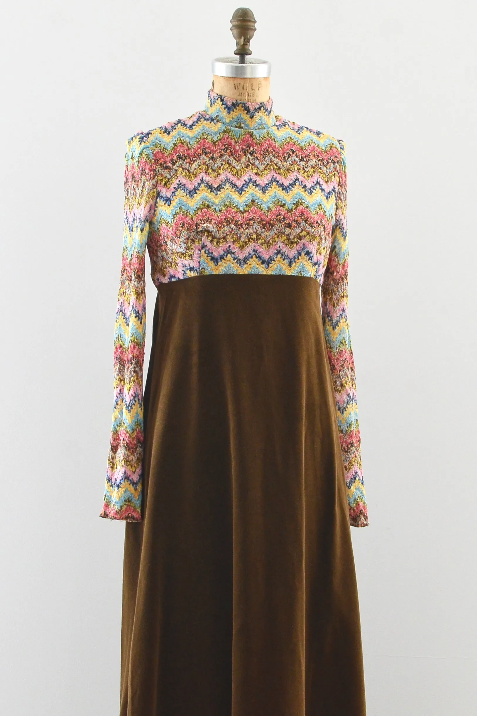 Velveteen Maxi Dress / S