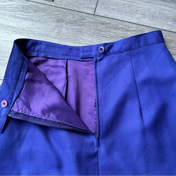 Vintage Mister Leonard Pure Wool Fit &amp; Flared Pleated Mermaid Skirt