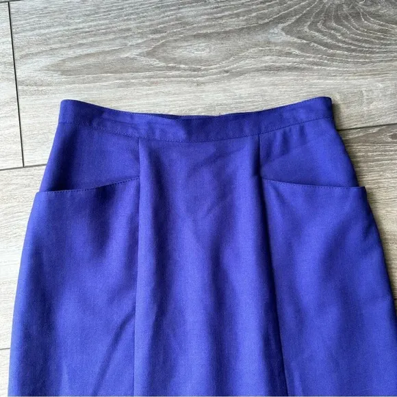 Vintage Mister Leonard Pure Wool Fit &amp; Flared Pleated Mermaid Skirt