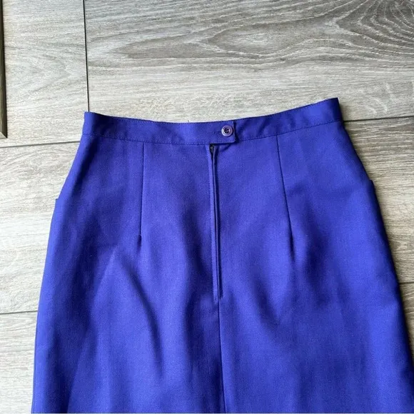 Vintage Mister Leonard Pure Wool Fit &amp; Flared Pleated Mermaid Skirt