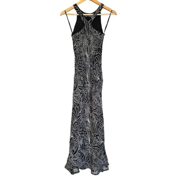 Vintage printed summer formal gown