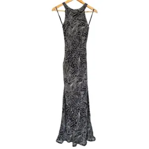 Vintage printed summer formal gown