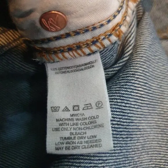 We The Free Distressed Jean Mini Skirt Size 29