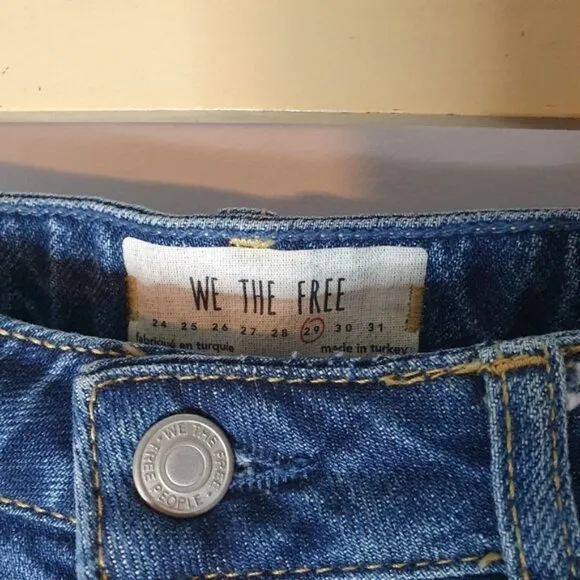 We The Free Distressed Jean Mini Skirt Size 29