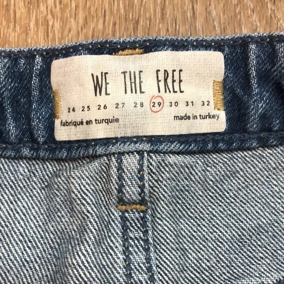 We The Free Distressed Jean Mini Skirt Size 29