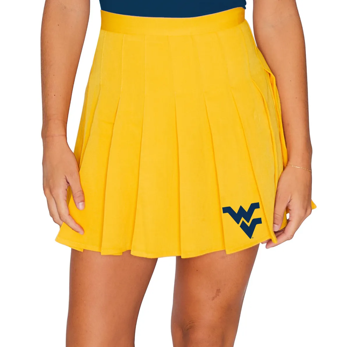 West Virginia Mountaineers Gold Tennis Skirt