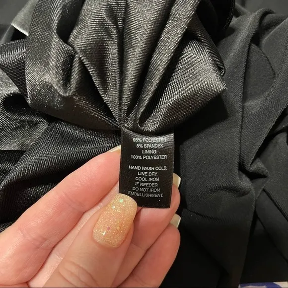 White House Black Market Draped V Neck Dress with Pink Crystal Accents 4 Small