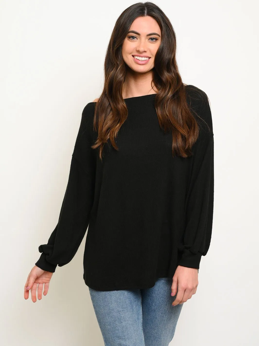 WOMEN'S OFF SHOULDER TUNIC TOP