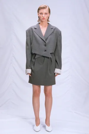 Woolen mini skirt