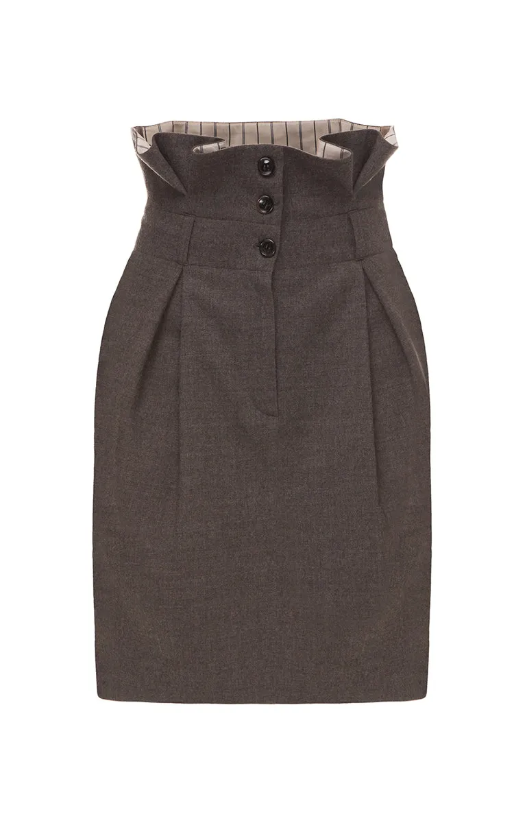 Woolen mini skirt