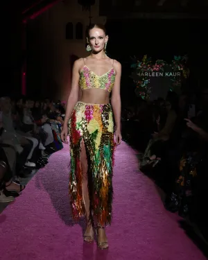 ZALA Sequin Lehenga Top