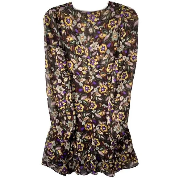 ZARA Floral Empire Waist Dress Size Small NWT