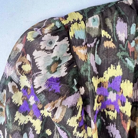 ZARA Floral Empire Waist Dress Size Small NWT