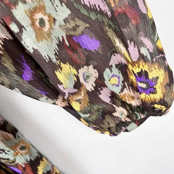 ZARA Floral Empire Waist Dress Size Small NWT
