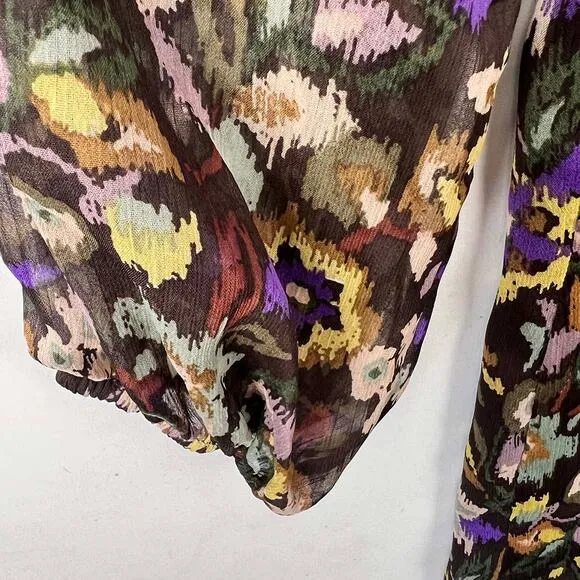 ZARA Floral Empire Waist Dress Size Small NWT