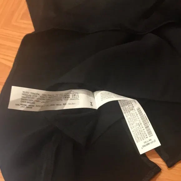 Zara satin effect Black mini skirt skort with button details Sz.XS